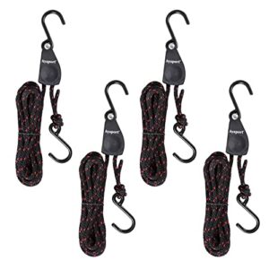 Ayaport Kayak Rope Tie Down Ratchet Straps Bow and Stern Ratcheting Tie Downs Rope Hanger Kayak and Canoe Accessories (1/4
