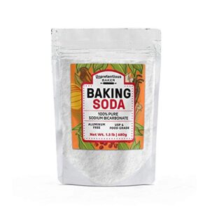 Baking Soda By Unpretentious Baker, 1.5 lb, Aluminum-Free, Non-GMO, Pure Sodium Bicarbonate