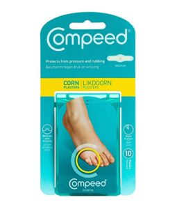 Compeed Corn Plasters, Advanced Corn Care Cushions, 10 Count Corn Toe Pads (2 Packs) - Packaging may Vary