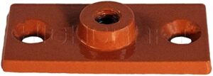 Highcraft PLTC38 Ceiling Flange Hanger Plate for 3/8 in. Threaded Rod (Not Pipe), for DYI Plumbing and Industrial Decor, 1-3/8 W x 3-5/16 L, Copper Epoxy Coated Iron