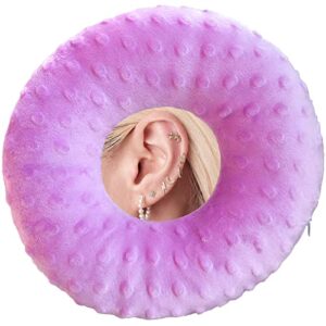 Piercing Ear Pillows CNH Donut Cushion with Hole for Side Sleeping, Ear Ache/Pain Lifesaver Tinnitus, Support Neck Head
