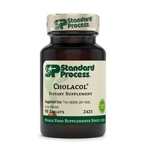 Standard Process Cholacol - Fat Digestion Enzymes and Gallbladder Support with Honey, Bile Salts, Collinsonia Root - 90 Tablets