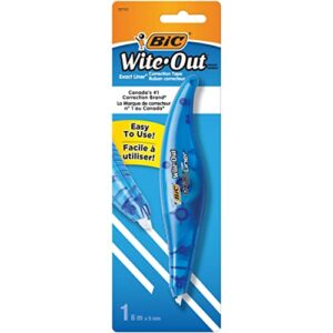 BIC White-Out Exact Liner Correction Tape Pen, Non-Refillable, 1/5 Inch x 236 Inches (WOELP11)