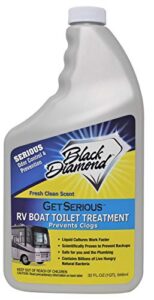 GET SERIOUS RV, Boat, Camper Chemical Toilet Holding Tank Treatment and Deodorizer. Works Faster Than Tablets or Packs in Grey and Black Water. Concentrated with Stress Relief Fragrance
