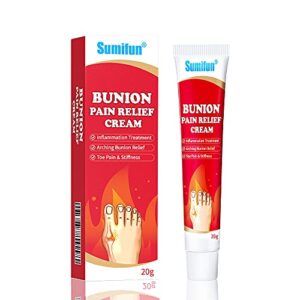 Sumifun Bunions Pain Relief Cream, Toe Gout Pain Relief, Toe Swelling Relief, for Joint, Knee, Back, Wrist, Toe Swelling Cream, 5 Counts