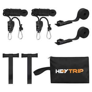 HEYTRIP Tie Down Straps for Kayak Canoe Boat 15FT Heavy Duty Bow and Stern Tie Down Ropes Trunk Anchor Straps with Storage Bag