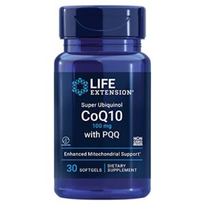Life Extension Super Ubiquinol CoQ10 with PQQ & Shilajit - For Heart & Nerve Health, Cholesterol & Energy Management - Anti-Aging Supplement - Gluten Free, Non-GMO – 30 Softgels