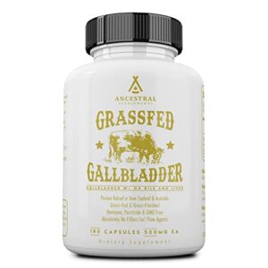 Ancestral Supplements Gallbladder w/ Ox Bile & Liver — Supports Gallbladder, Bile Flow & Digestive Health (180 Capsules)
