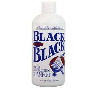 Chris Christensen Pet Shampoo, 16 oz Black on Black Color Revitalizing Shampoo, Groom Like a Professional, Restores Black Coats, Not a Dye, Lasts up to 4 Weeks, Made in the USA