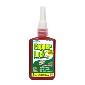 Comstar Copper Lock, No Heat Solder for Copper & Brass Pipes Create a Permanent Leak-Proof Bond Instantly, Designed for The US Space Program and Meets US Military Specs Made in USA 2 Oz. 10-800 Red