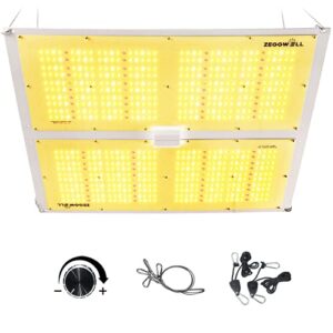 2022 Upgraded ZEGGWELL SS-4400 LED Grow Light with New Lumileds Philips Diode Layout Dimmable Sunlike 4'x4' Full Spectrum for Indoor Tent Greenhouse Bloom Plants Seedling Veg Flower,440W[2.75g/w]