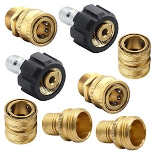 Twinkle Star Pressure Washer Adapter Set, Quick Disconnect Kit, M22 Swivel to 3/8'' Quick Connect, 3/4