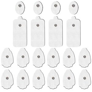 20 Pack TENS Unit Replacement Pads Reuse More Than 35 Times, Snap Electrode Pads for Tens Unit with Standard 3.5mm snap-on connector, Compatible with Belifu TENS