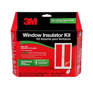 3M Outdoor Patio Door Clear Insulation Kit, Heat or Cold Insulation for Large Windows and Sliding Doors, 1-Door Kit, 7 ft. X 9.3 ft.
