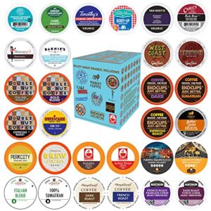 Custom Variety Pack Coffee Pod Variety Pack, Dark Roast and Bold Flavors, Single Serve Cups for Keurig K-Cup Machines - Robust Assortment with No Duplicates, 30 Count - Great Coffee Gift