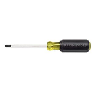 Klein Tools 603-4 Screwdriver, #2 Phillips Tip with Cushion Grip Handle, Precision Machined Electrician Screwdriver, 8-Inch