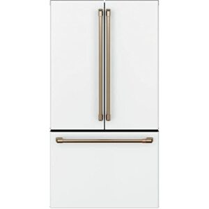 Cafe CWE23SP4MW2 23.1 cu. ft. Smart French Door Refrigerator in Matte White, Counter Depth and Fingerprint Resistant