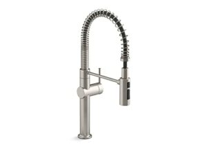 Kohler K-22973-VS Crue Kitchen Sink Faucet, Pre-Rinse Kitchen Faucet, Commercial Faucet, Vibrant Stainless