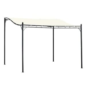 Outsunny 10' x 10' Steel Outdoor Pergola Gazebo Patio Canopy with Durable & Spacious Weather-Resistant Design, White
