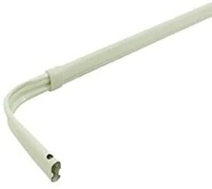 Graber Lock Seam Curtain Rod, 28 to 48-Inch Adjustable Width, 1 1/2-Inch Projection, White