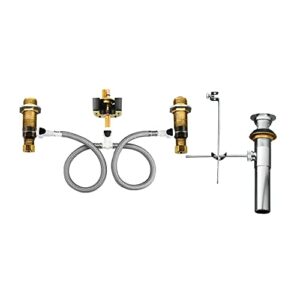 Moen 9000 Widespread Bathroom Sink Faucet Rough-In Valve with Drain Assembly, Featuring M-PACT Technology, Brass
