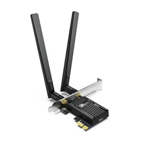 TP-Link WiFi 6 PCIe WiFi Card for Desktop PC AX3000 (Archer TX55E), Bluetooth 5.2, WPA3, 802.11ax Dual Band Wireless Adapter with MU-MIMO, Ultra-Low Latency, Supports Windows 11, 10 (64bit) Only