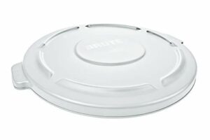 Rubbermaid Commercial FG263100WHT BRUTE Heavy-Duty Round Waste/Utility Container, 32-gallon Lid, White