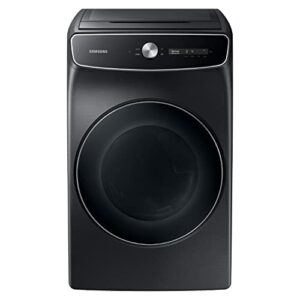 SAMSUNG 7.5 Cu. Ft. Smart Dial Gas Dryer with FlexDry, Dry 2 Loads in 1 Large Capacity Machine, Super Speed 30 Minute Clothes Drying Cycle, WiFi Connected Control, DVG60A9900V/A3, Brushed Black