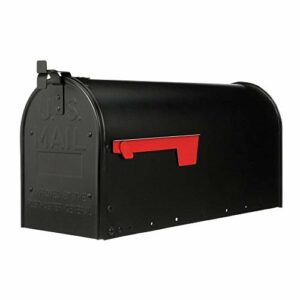 Gibraltar Mailboxes ADM16B01 Admiral Large Post-Mount Mailbox, Black
