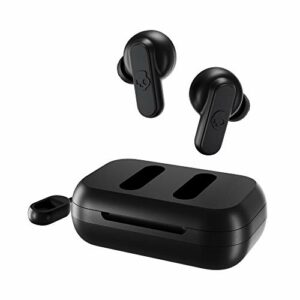 Skullcandy Dime True Wireless In-Ear Bluetooth Earbuds Compatible with iPhone and Android / Charging Case and Microphone / Great for Gym, Sports, and Gaming, IPX4 Water Dust Resistant - Black