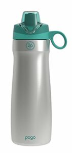 Pogo Vacuum Stainless Steel Water Bottle with Chug Lid, Teal, 26 Oz