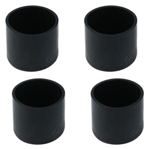 Antrader 1-1/2 Inches Diameter PVC Round Table Chair Leg Tips Caps Furniture Feet Pads Tile Floor Protectors, Black, Pack of 4