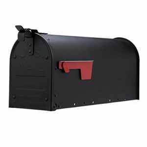 Gibraltar Mailboxes Admiral Medium Capacity Aluminum Textured Black, Post-Mount Mailbox, ADM11B01