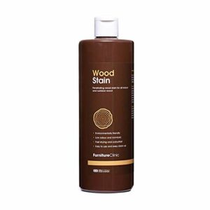 Furniture Clinic Wood Stain | Non-Toxic Wood Stain for Indoor & Outdoor Wood | Polyurethane Wood Finish, Antique Pine, 500ml (60sqft coverage)