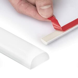 10 Ft Flexible Peel and Stick Trim Molding for Backsplash Tile Edge, Self-Adhesive Wall Trim for Corner Decor（White）
