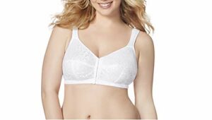 Just My Size Comfort Cushion Strap Front Close Bra White 48 DD