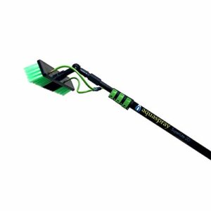 EQUIPMAXX Lightweight 20 Feet Solar Panel Cleaning Brush & Pole Water Fed Pole Kit Window Cleaner & Solar Panel Cleaning System Washing Equipment Tool Solution: Scrubber Brush & Hose Spray Washer