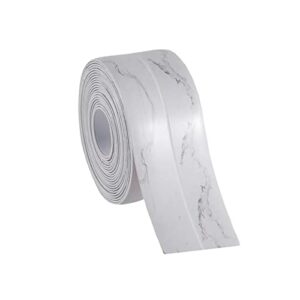 Kitchen & Bath Tape Caulk Strip, 1.5in x 10.5ft PVC Self Adhesive Waterproof Caulking Sealing Tape, Decorative Sealant Trim for Kitchen Sink Toilet Bathroom Shower and Bathtub(Cracks on White,1PC)