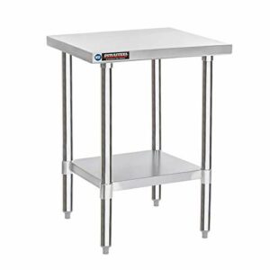 Food Prep Stainless Steel Table - DuraSteel 24 x 18 Inch Commercial Metal Workbench with Adjustable Under Shelf - NSF Certified - For Restaurant, Warehouse, Home, Kitchen, Garage