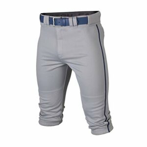 EASTON RIVAL+ Knicker Piped Baseball Pant, Grey/Navy, Youth, Large