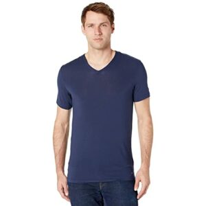 Calvin Klein Men's Ultra Soft Modal V Neck T-Shirts, Blue Shadow, L