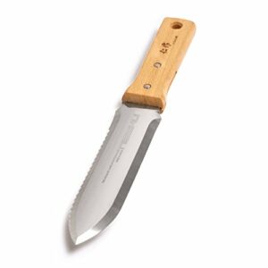 NISAKU NJP650 The Original HORI HORI NAMIBAGATA Japanese Stainless Steel Weeding Knife, 7.25-Inch Blade