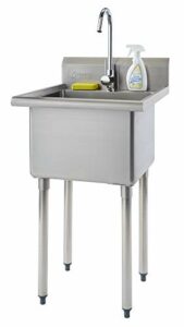 TRINITY THA-0307 Basics Stainless Steel w/Faucet Utility Sink