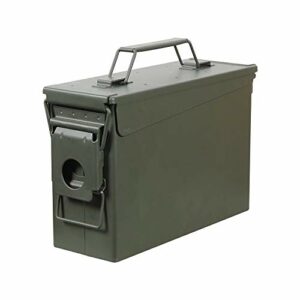 HARDROCK 30 AMMO Can Waterproof Metal –Army Green Ammo Box Steel –For Shotgun Rifle Nerf Ammunition (Green)