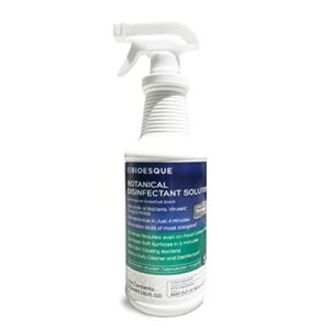 Bioesque Botanical Disinfectant Solution, Heavy Duty Broad-Spectrum Disinfectant, Kills 99.9% of Bacteria, Viruses*, Fungi, & Molds, 32 Fluid Ounce (Pack of 1)