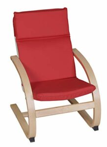 Niche Mia Bentwood Childrens Reclining, Lounge, Rocking Chair- Natural/Red