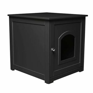 zoovilla Kitty Litter Loo – Hidden Litter Box Furniture, Black
