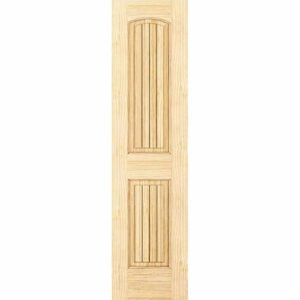 2-Panel Door, Interior Door Slab, Solid Pine, Arch Top, V-Grooves (18x80)
