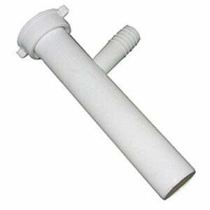 LASCO 03-4331 White Plastic Tubular 1-1/2-Inch by 8-Inch Direct Connect Branch Tailpiece with 7/8-Inch Outlet