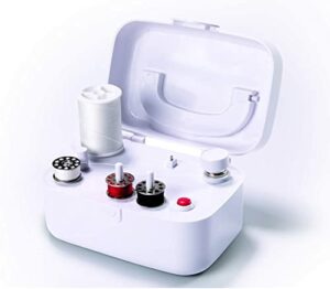 SINGER | Bobbin Winder For Sewing Machines - For Class 15 and 15J Bobbins - Simple & Portable - Battery Powered With Included Power Adapter , White